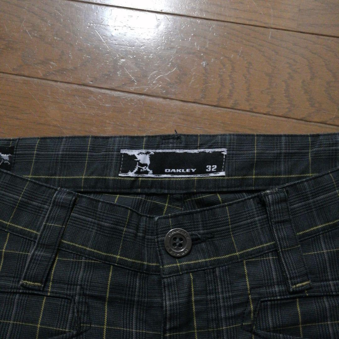 オークリーOAKLEY　チェック柄 メンズ　　ゴルフパン２点　サイズ32・33