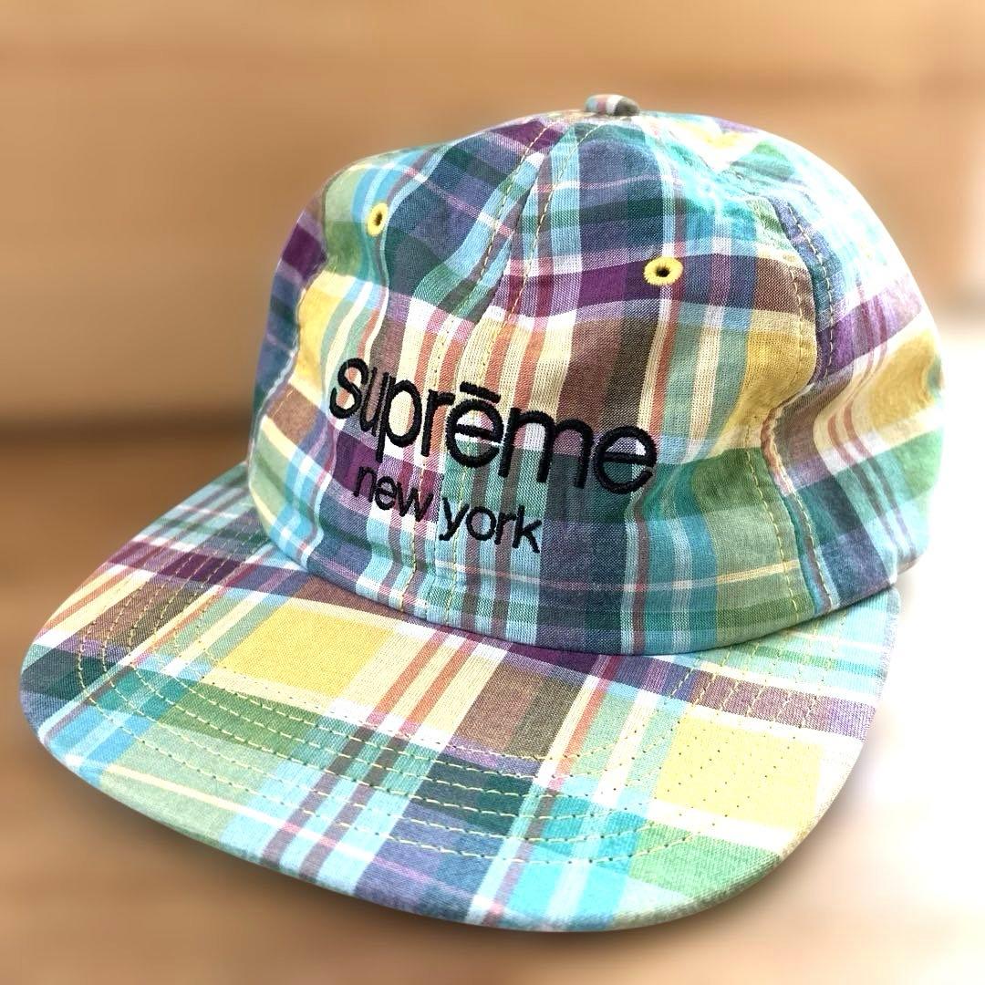 supremeキャップ　チェック柄