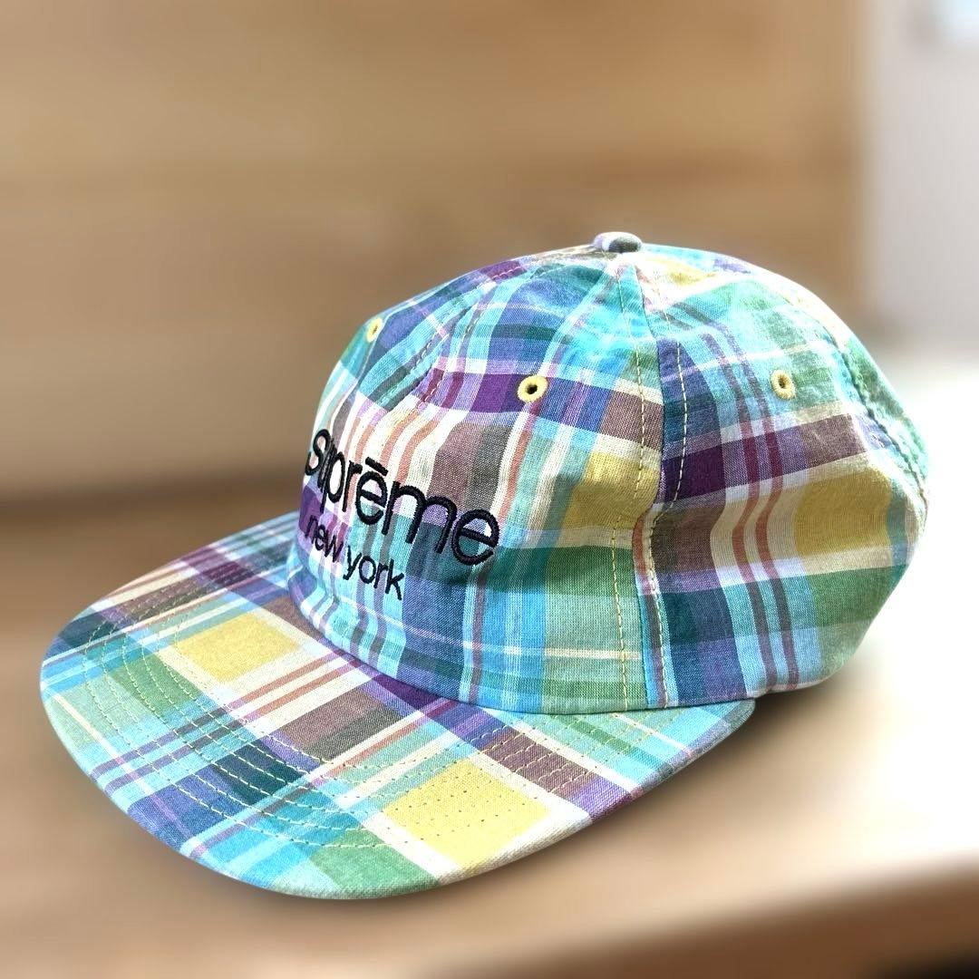 supremeキャップ　チェック柄