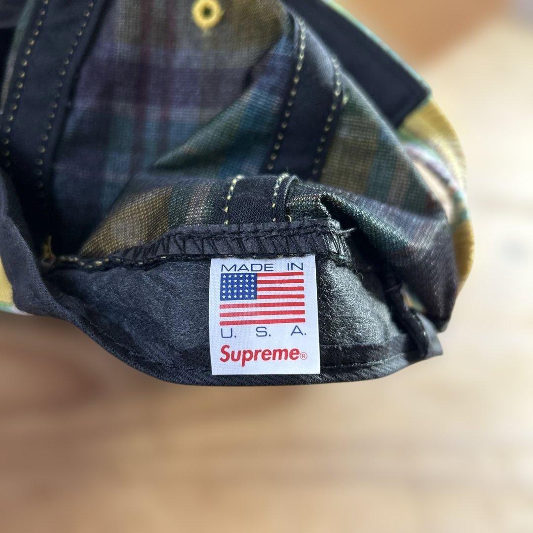 supremeキャップ　チェック柄
