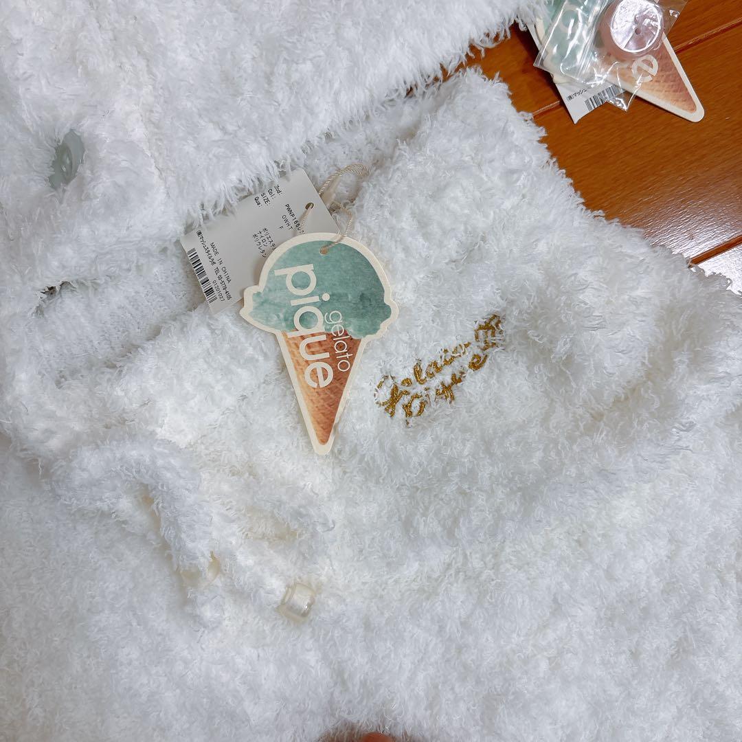 【新品】gelato qique ホワイト フワフワ ルームウェアセット