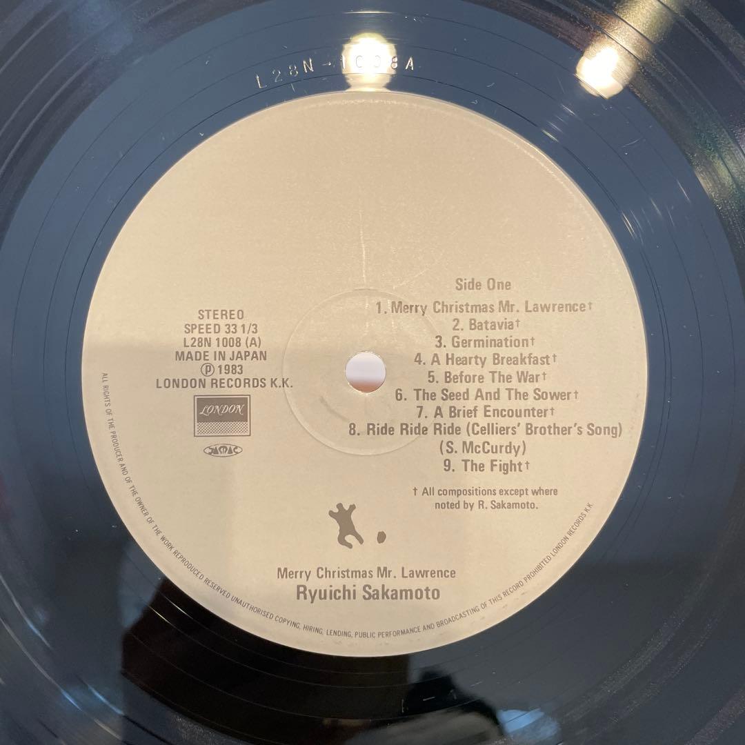 国内初版！帯付き！坂本龍一 戦場のメリー・クリスマス LP レコード