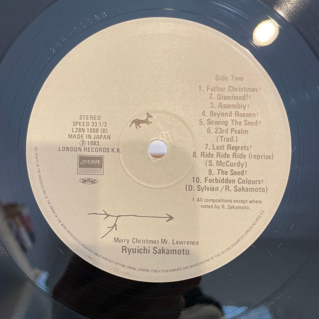 国内初版！帯付き！坂本龍一 戦場のメリー・クリスマス LP レコード