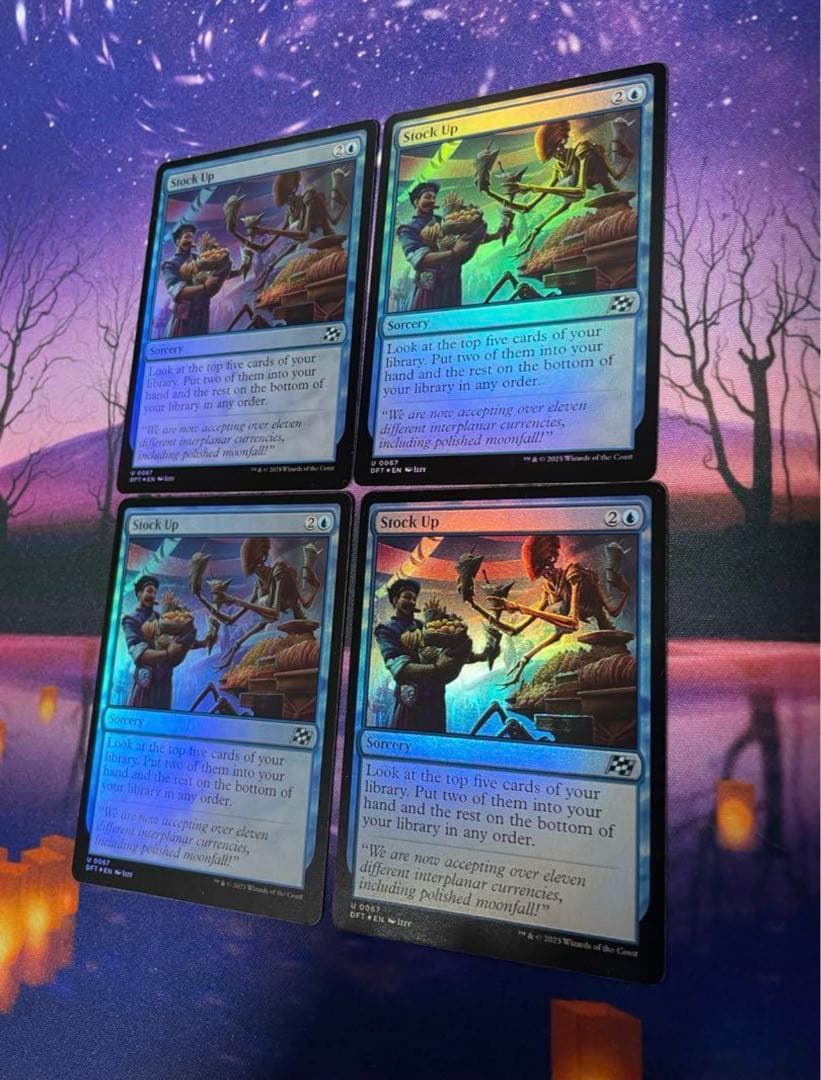 食糧補充　stock up 英語 foil 4枚セット
