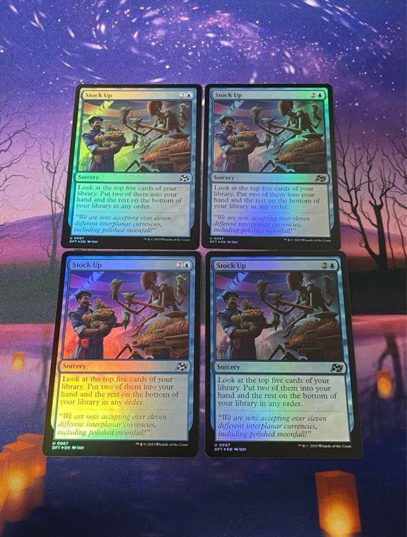 食糧補充　stock up 英語 foil 4枚セット