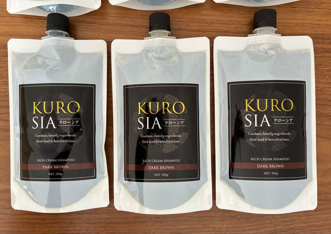 KURO SIA リッチクリームシャンプー ダークブラウン300g 6パック