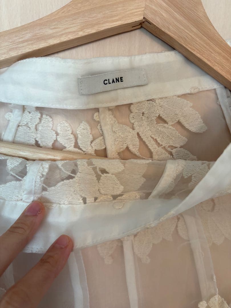 CLANE クラネ　シアーフラワーレーススカート