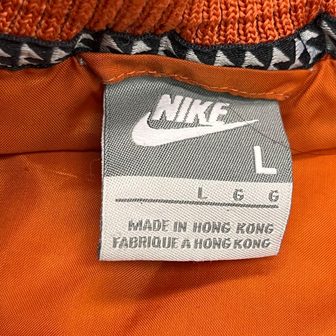 00s NIKE キルティング ベスト ハイネック オレンジ Y2K 中綿
