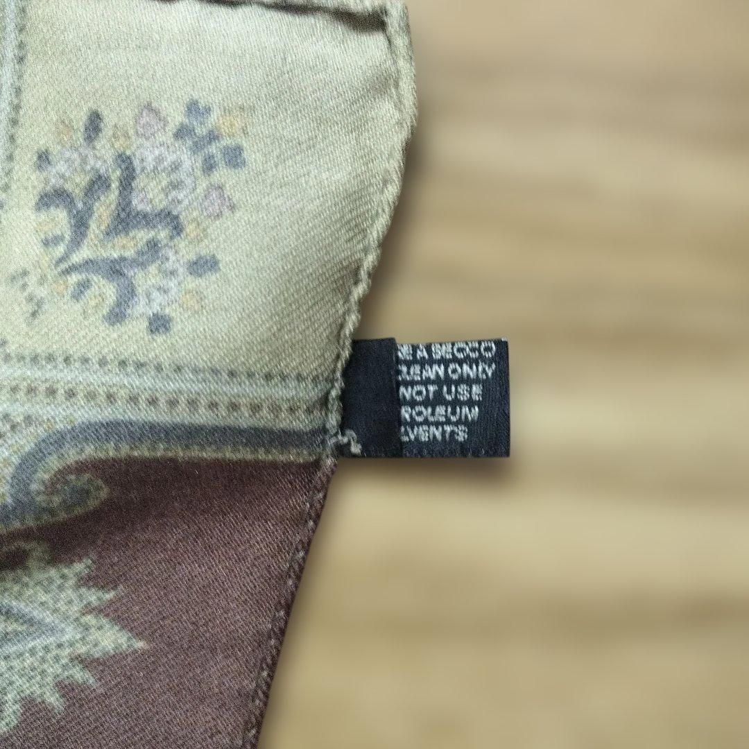 【ETRO】超大判 134×134 ペイズリー大判ショールストール ウールシルク