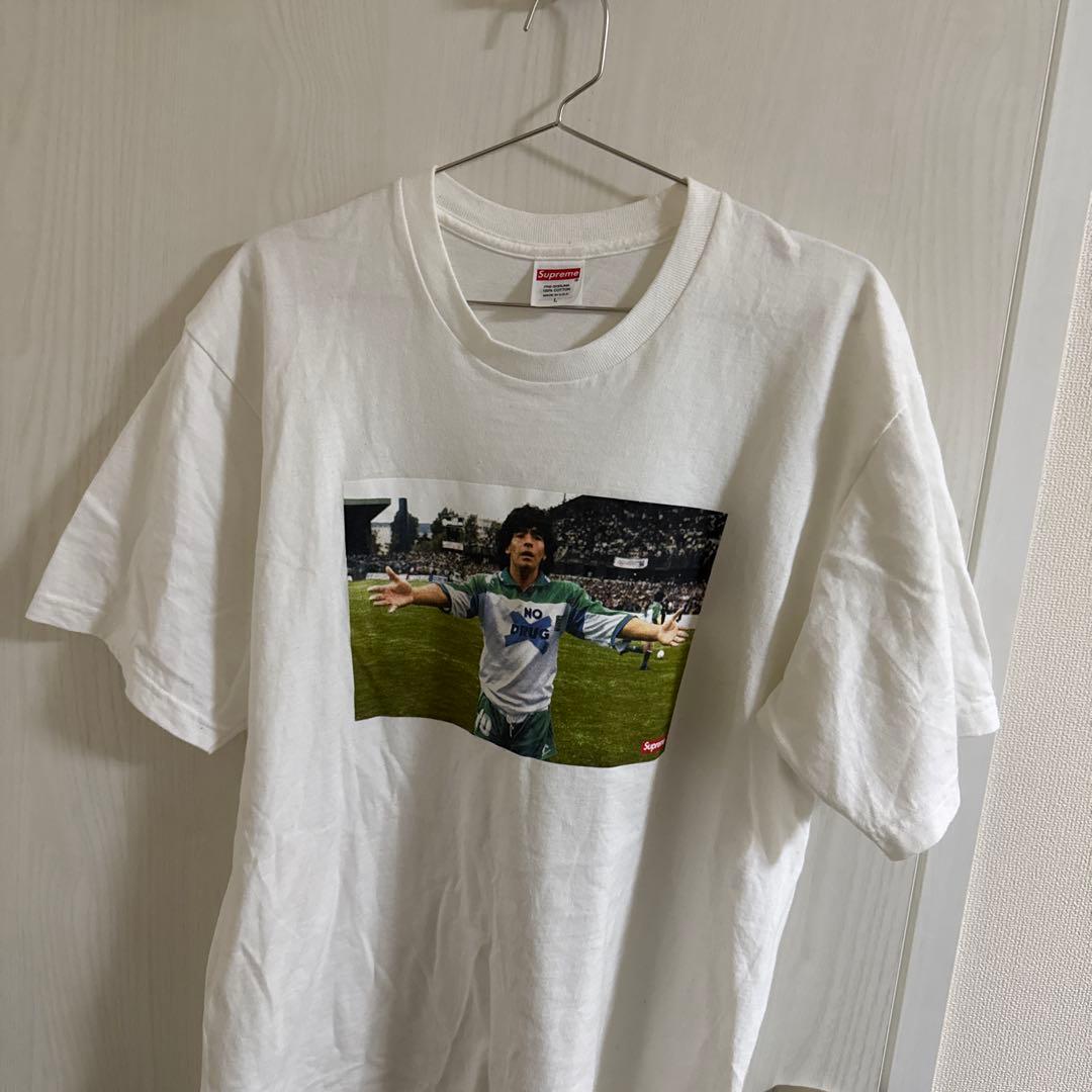 Supreme ホワイト Tシャツ Lサイズ 写真プリント