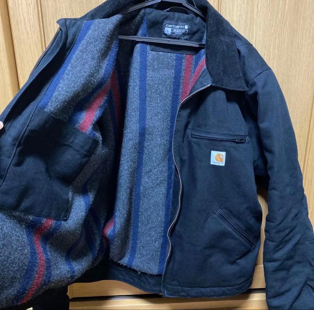Carhartt ブラック デトロイトジャケット　L size