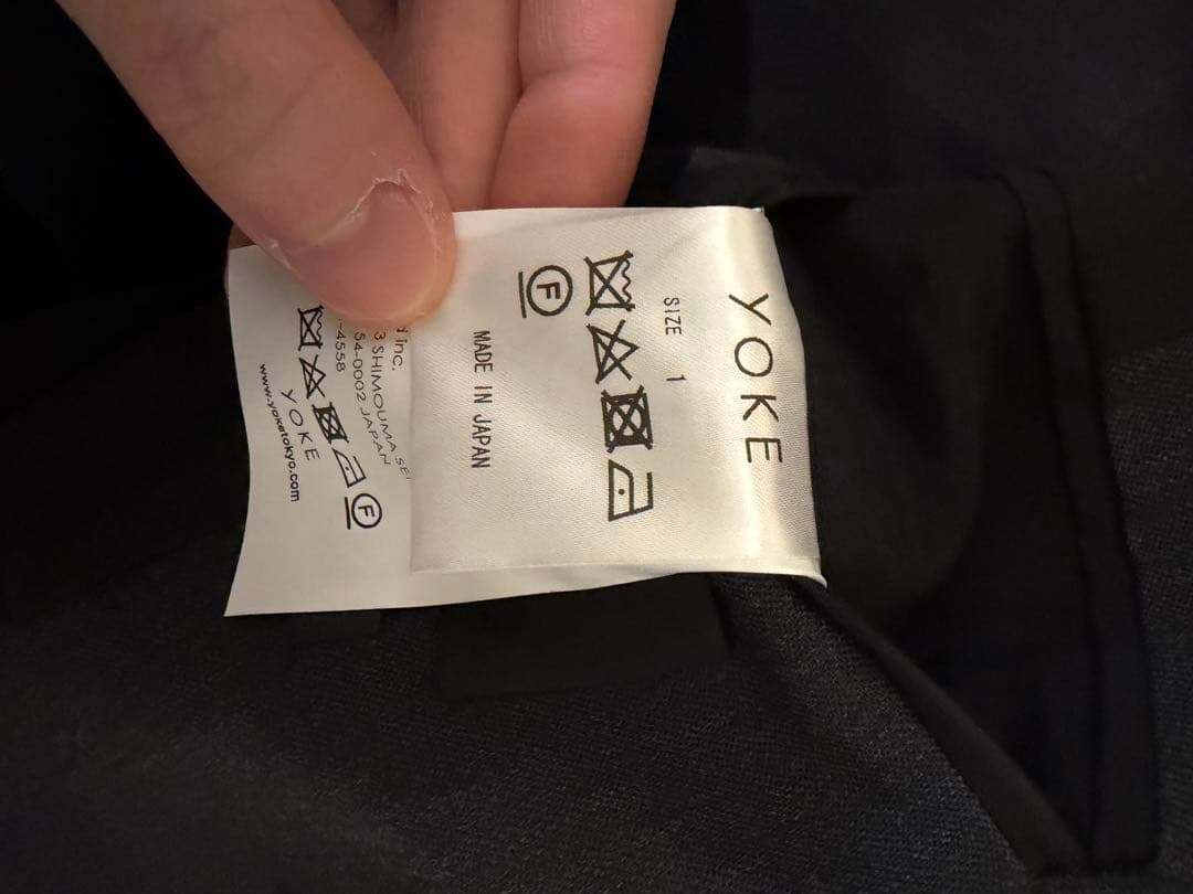 YOKE グレー テーラードジャケット