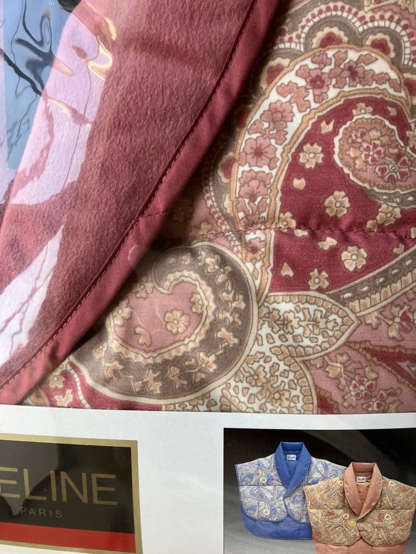 未使用 セリーヌ CELINE 羽毛 肩当て ダウンベスト