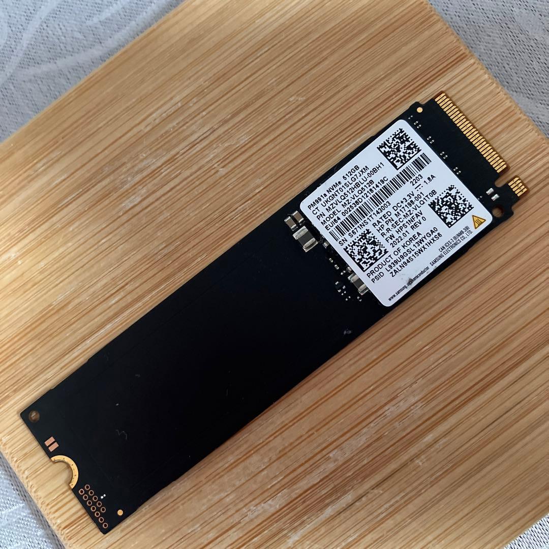内蔵型SSD Samsung NVMe 512GB SSD M.2 2280 PM991a