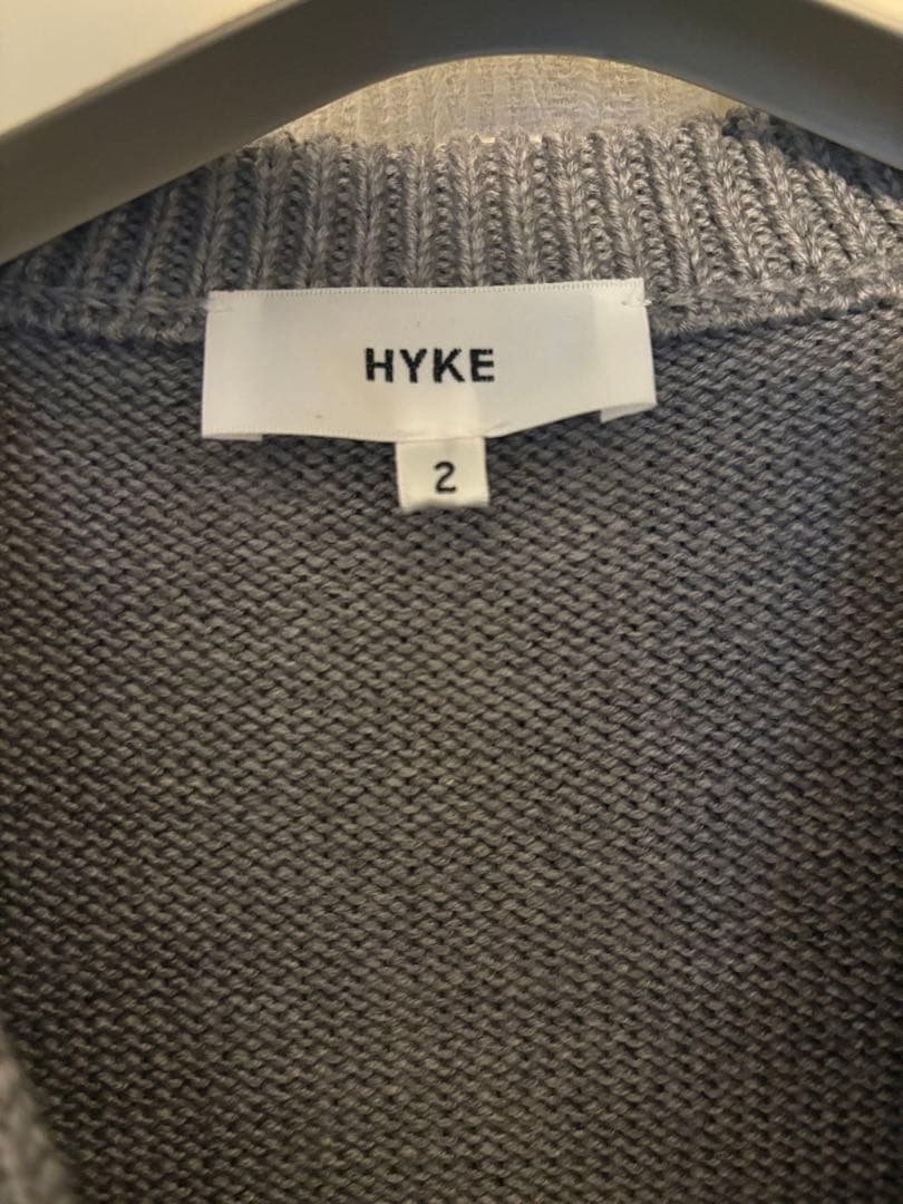 【気まぐれ値下】【試着のみ】hyke リブカーディガン ハイク ニット セーター
