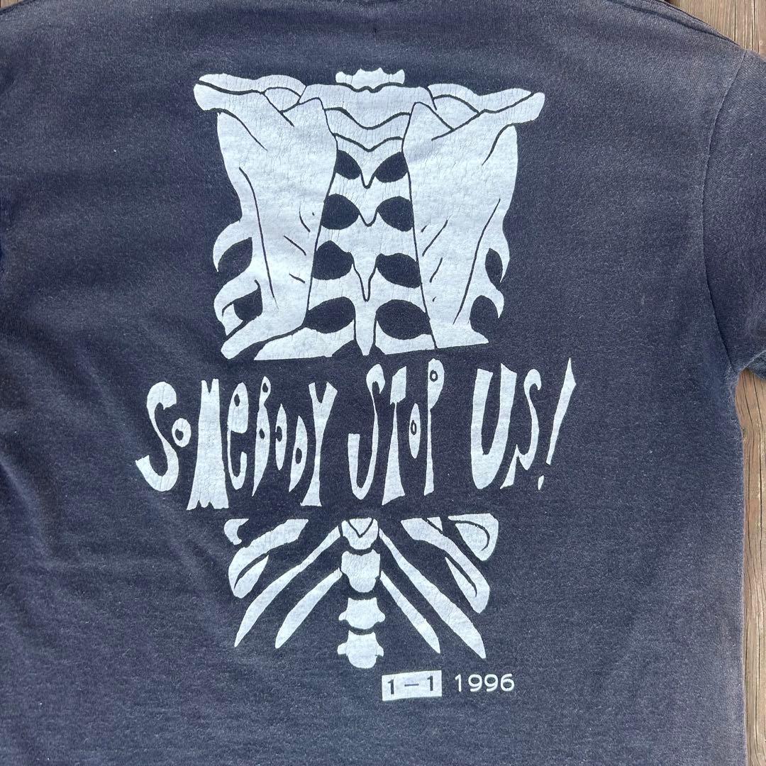 「鬼フェード」 Bone 人体骨格 Tee 90s ブラック オリジナル 希少