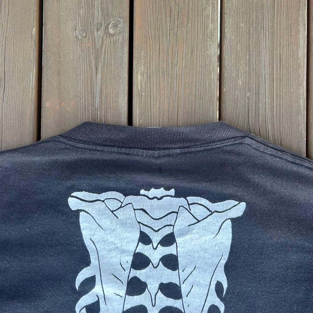 「鬼フェード」 Bone 人体骨格 Tee 90s ブラック オリジナル 希少