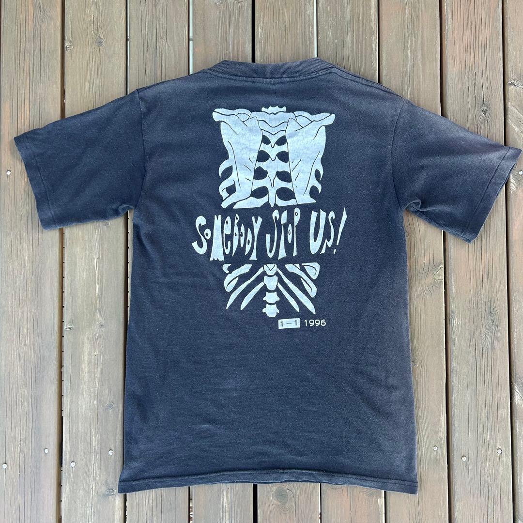 「鬼フェード」 Bone 人体骨格 Tee 90s ブラック オリジナル 希少