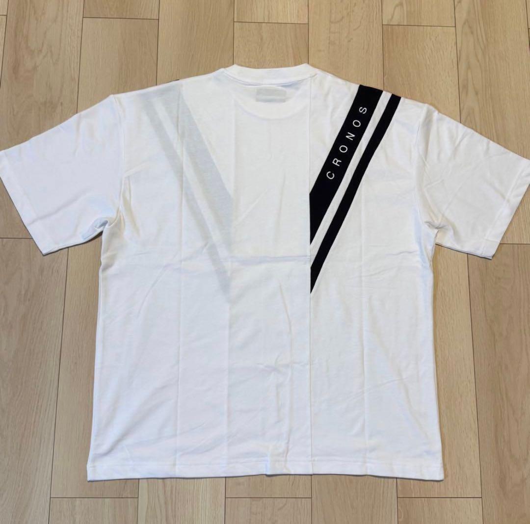 CRONOS ストライプデザイン Tシャツ ホワイト