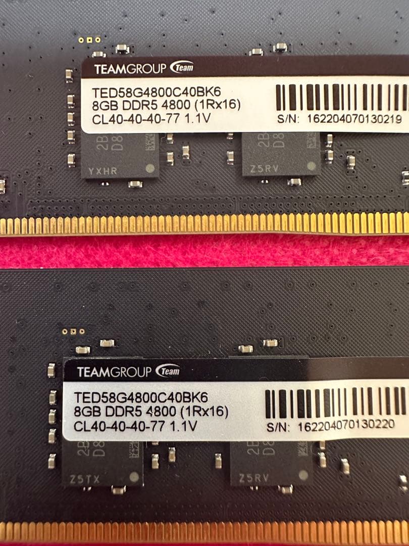 DDR5-4800 8G 2枚セット 計16G