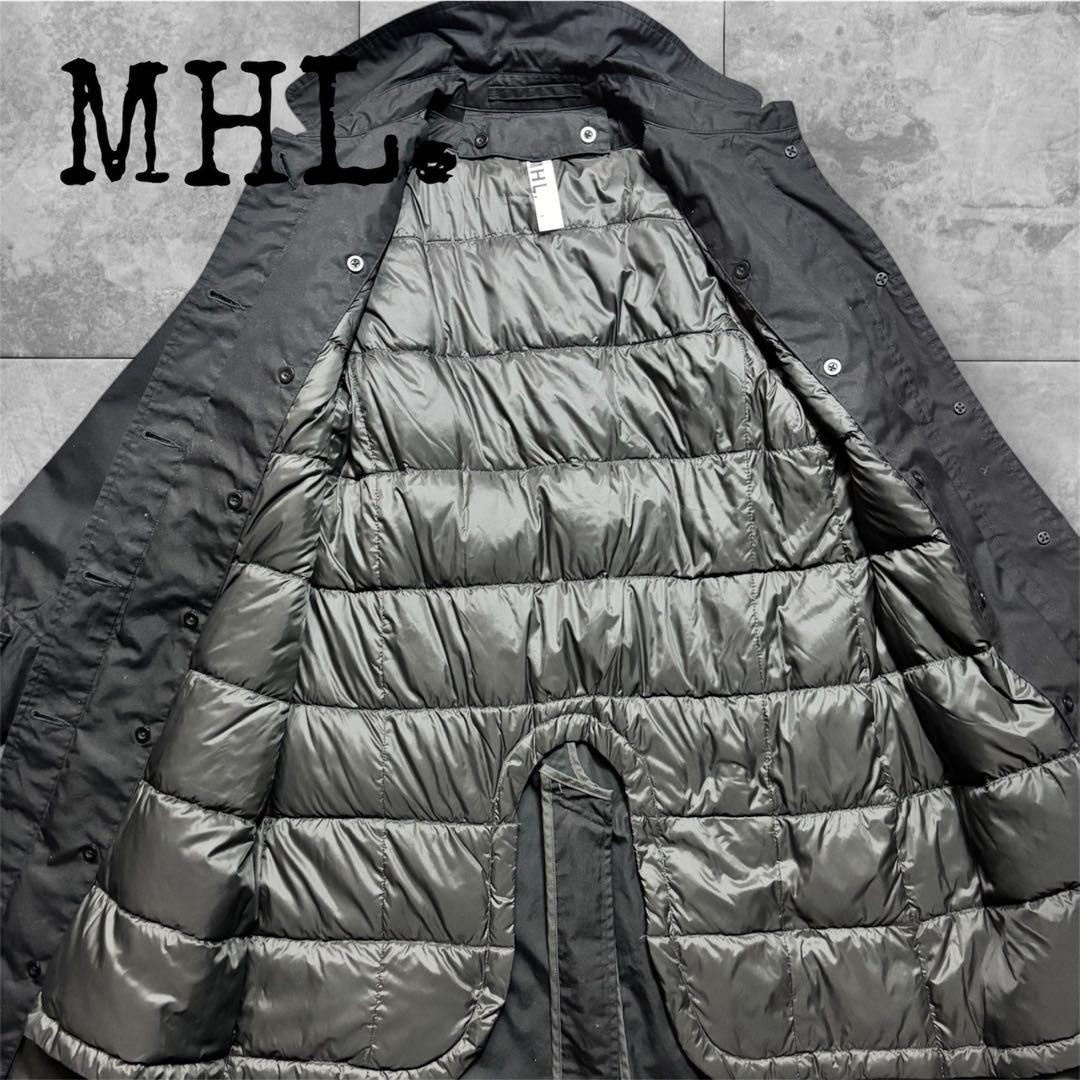 極美品 MHL. マーガレットハウエル ステンカラーコート ダウンライナー付