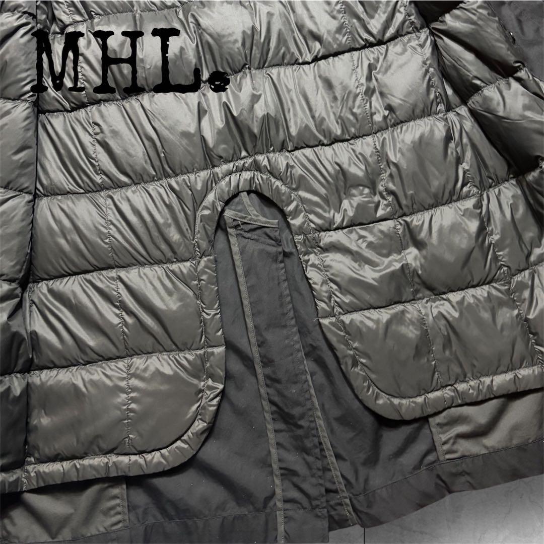 極美品 MHL. マーガレットハウエル ステンカラーコート ダウンライナー付