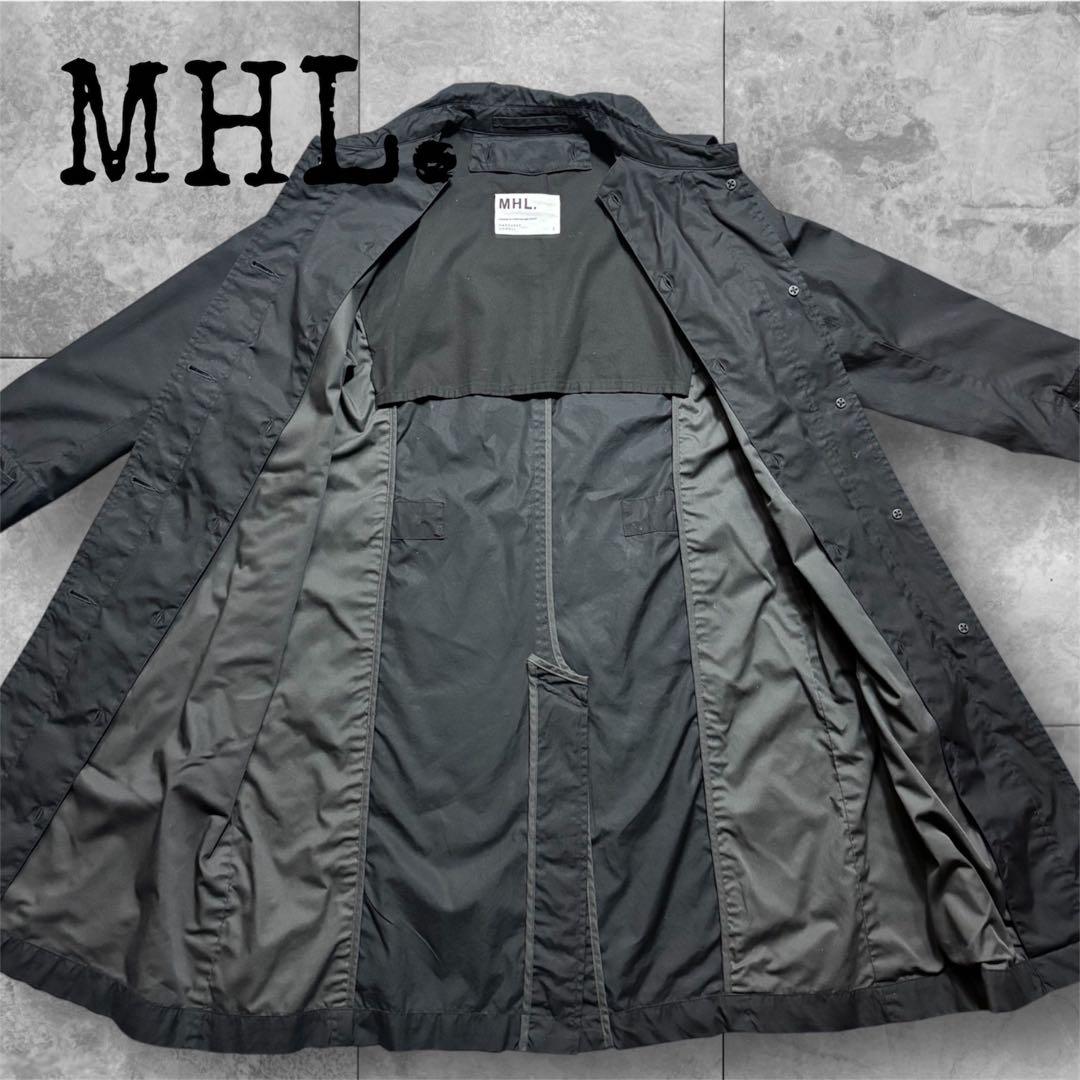 極美品 MHL. マーガレットハウエル ステンカラーコート ダウンライナー付