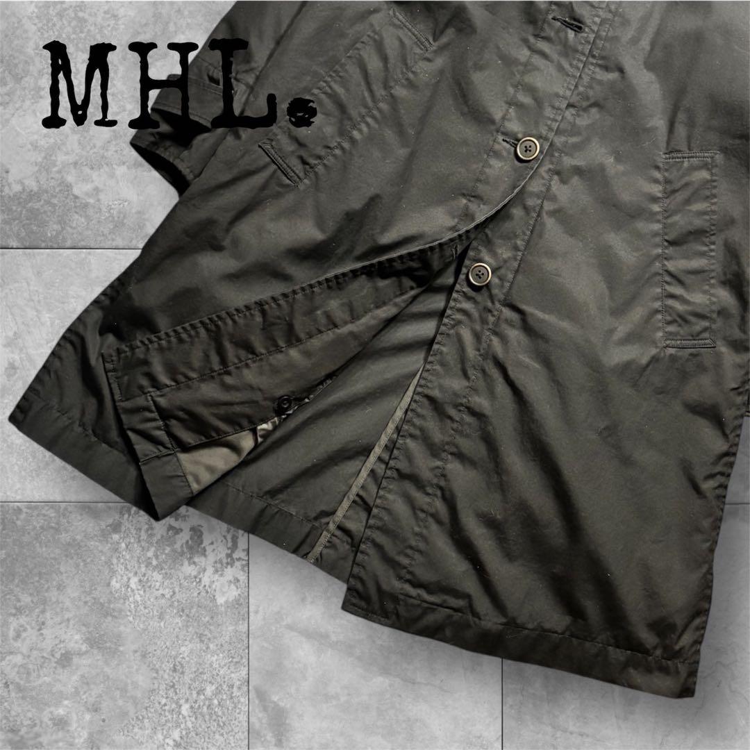 極美品 MHL. マーガレットハウエル ステンカラーコート ダウンライナー付