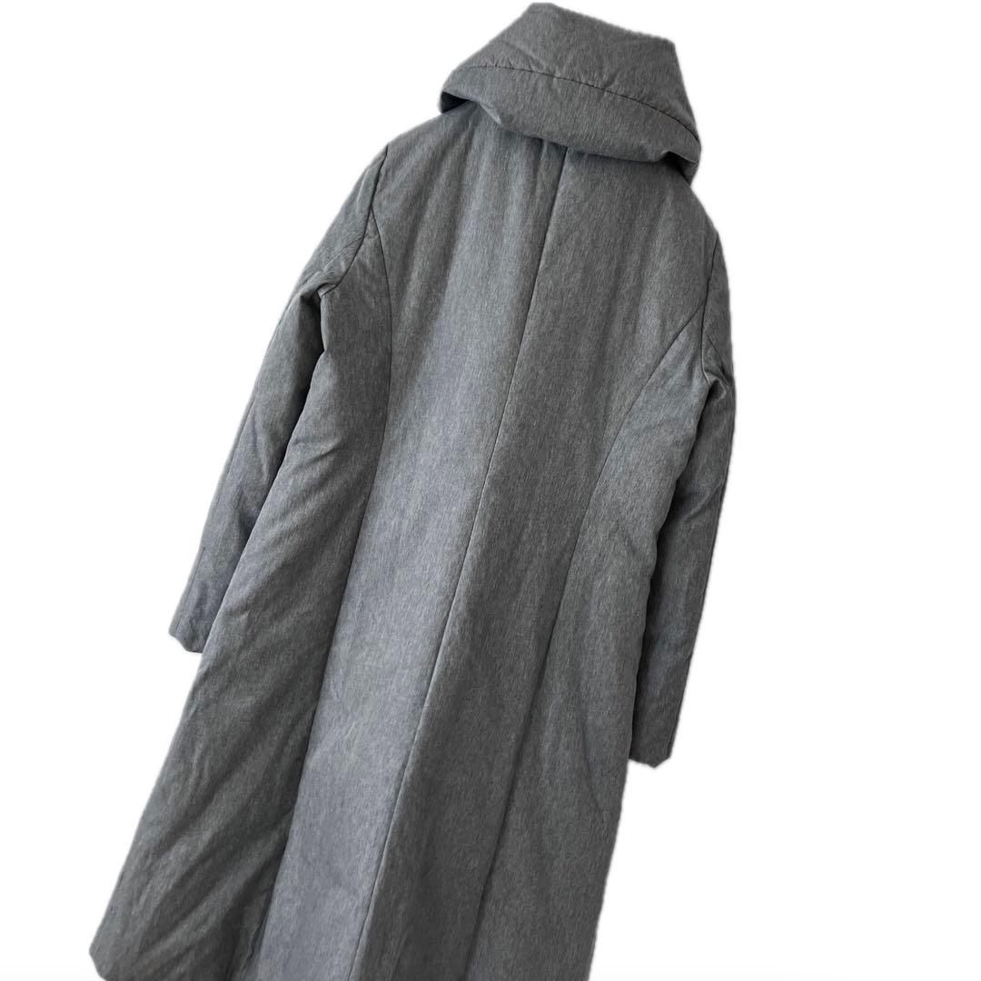 美品 Leilian レリアン ダウンフェザー ショールカラー ロング コート