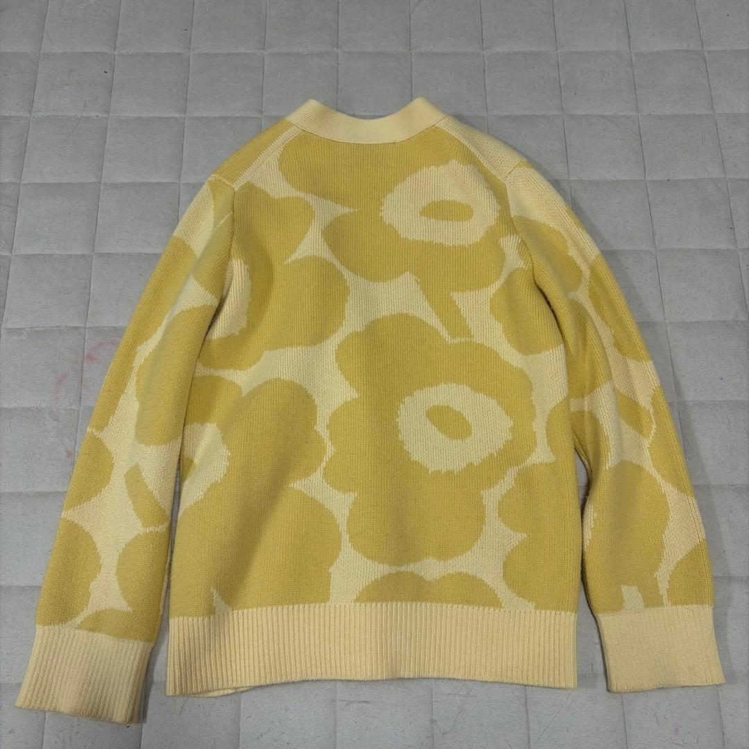 専用　marimekko ウニッコ柄 コットンウールカーディガン イエロー