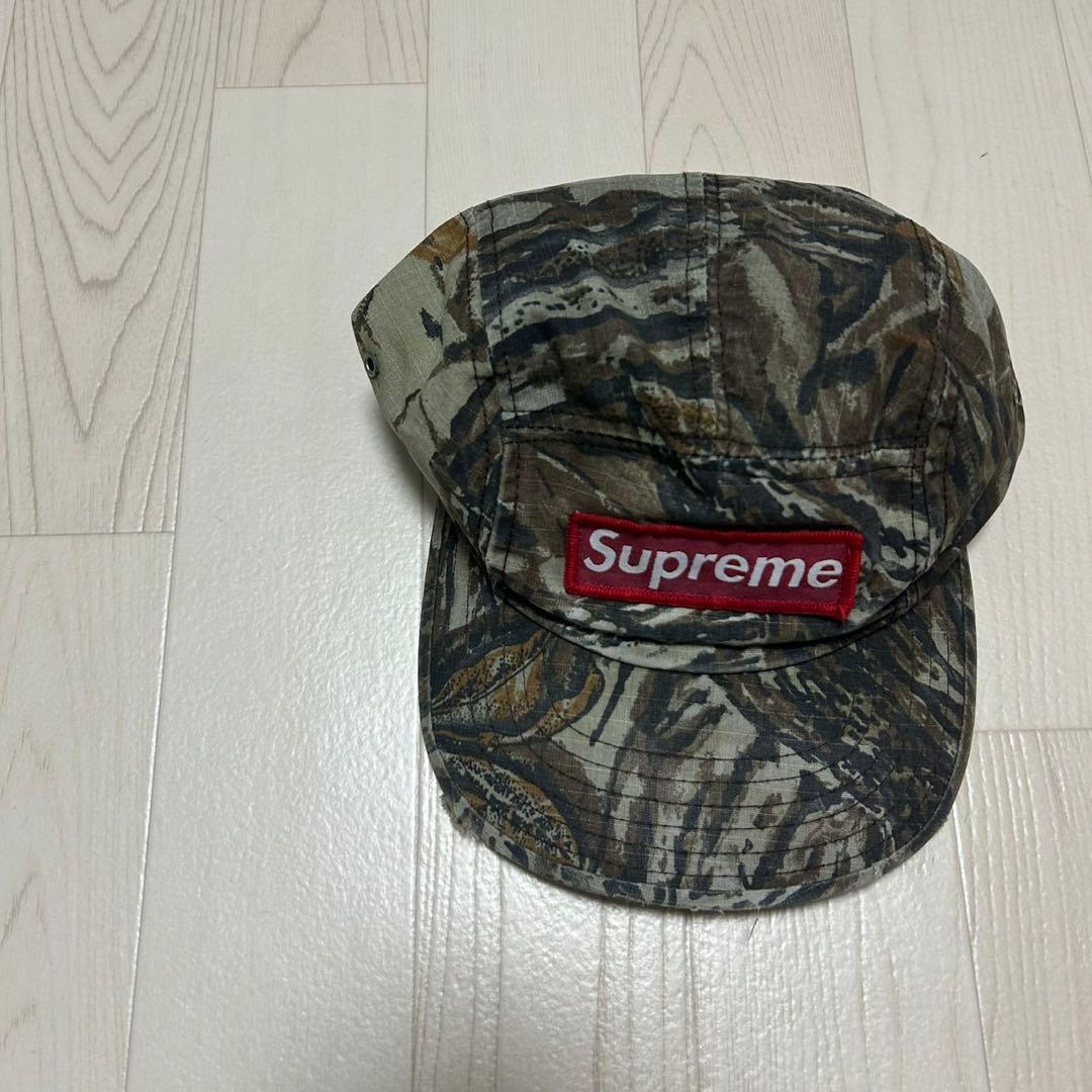 Supreme シュプリーム キャップ 迷彩 カモフラ 赤ボックスロゴ