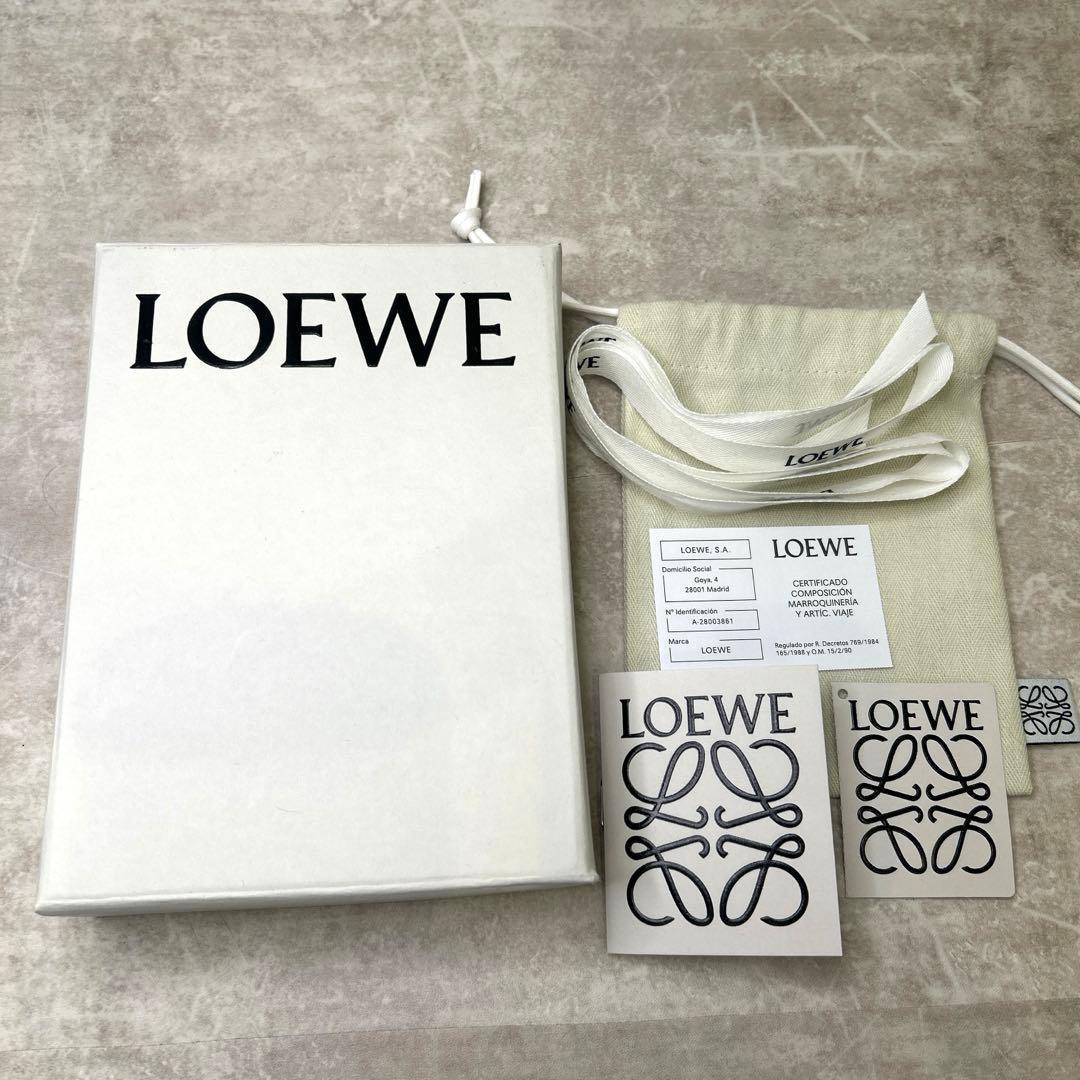 極美品✨ LOEWE ロエベ トライフォールド 三つ折り財布 サンド 箱 袋付き