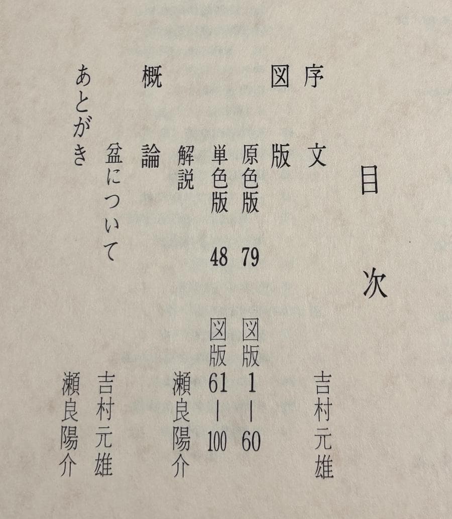 図録「盆百選」（昭和47年、瀬良陽介）