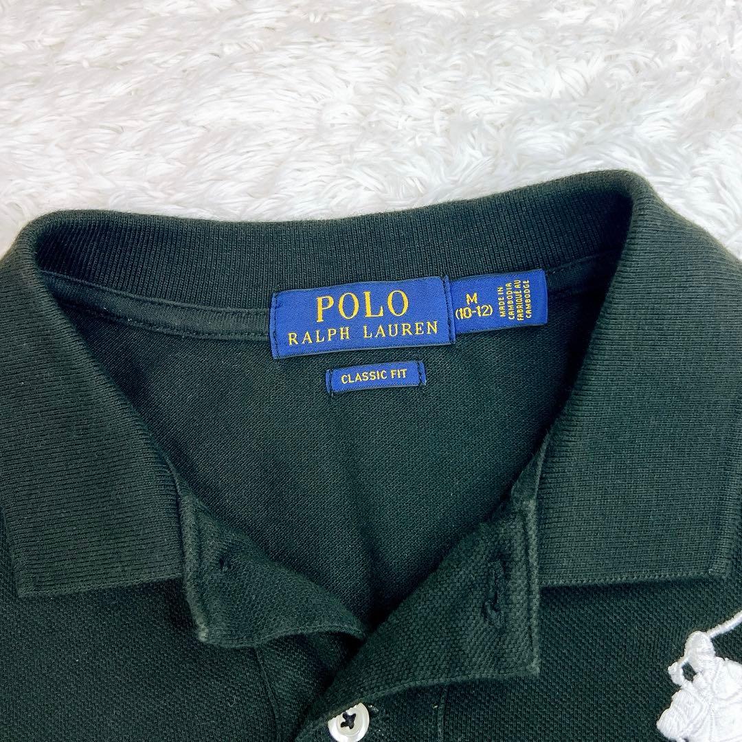 美品✨ポロラルフローレン ポロシャツ ブラック ビッグポニー 白刺繍 y2k M