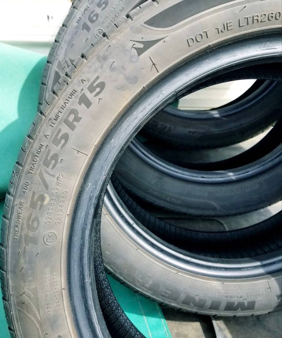 送料込 MINERVA RADIAL 209 165/55R15 ノーマルタイヤ
