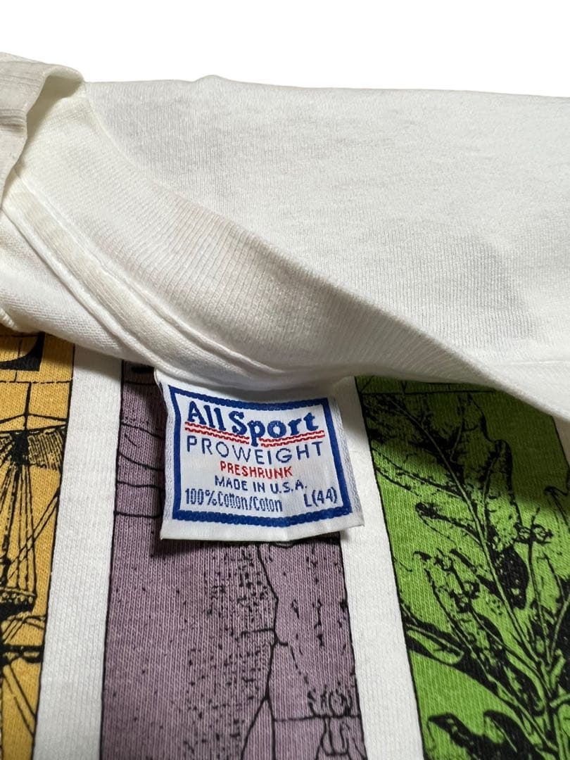 90s ビンテージ レノックス図書館 アート Tシャツ アニマル アート 映画