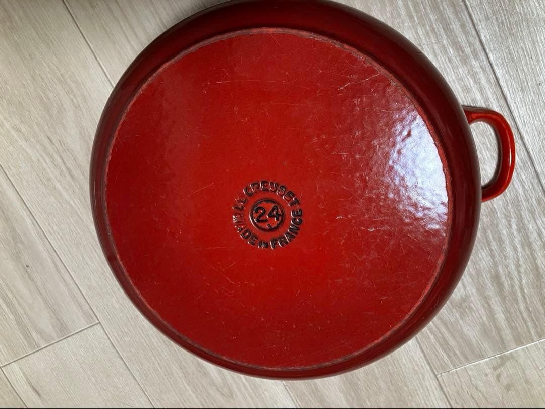 ル・クルーゼ 両手鍋 24cm レッド