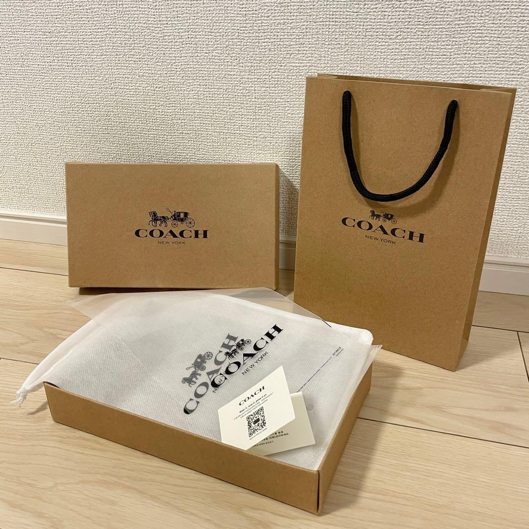 新品　COACH 長財布　コーチ　二つ折り財布　レディース ホワイト ブラウン