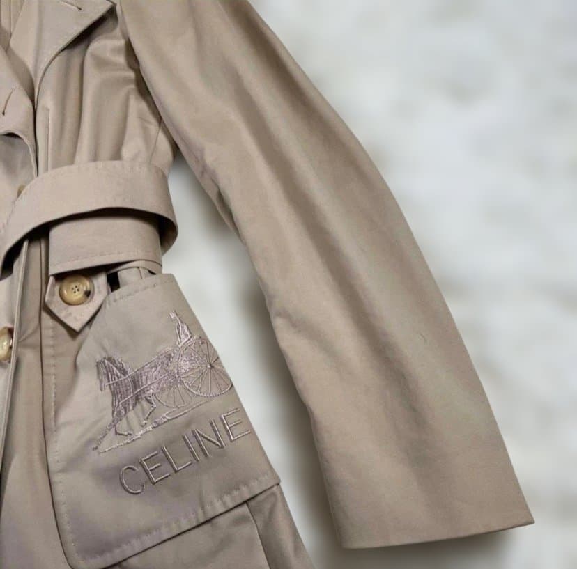 美品　CELINE セリーヌ　トレンチコート　36