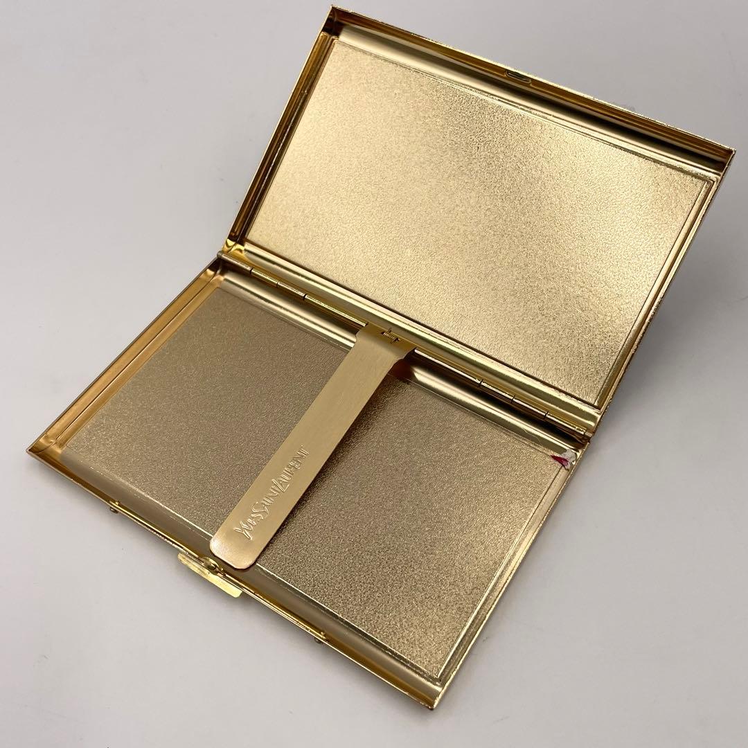 【希少・美品】イヴ サン ローラン YSL メタル カードケース 名刺入れ