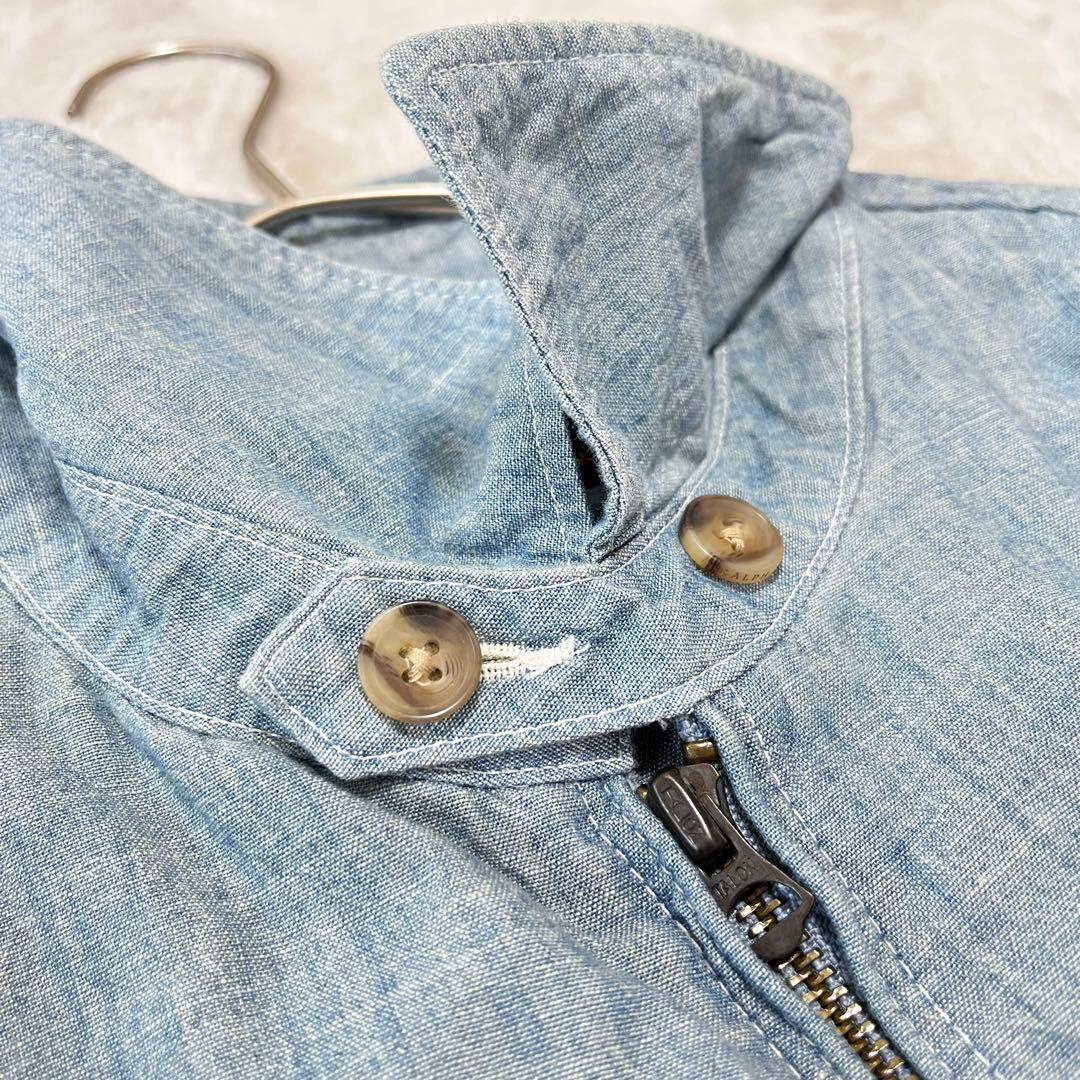 sarunoko　　シャンブレー　スイングトップ　ブルゾン　S