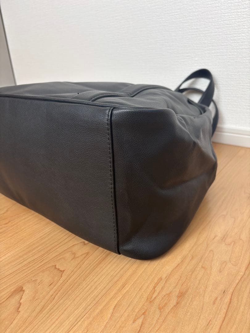 【超美品】ZARA 合成皮革ボストンバッグ 黒 大容量
