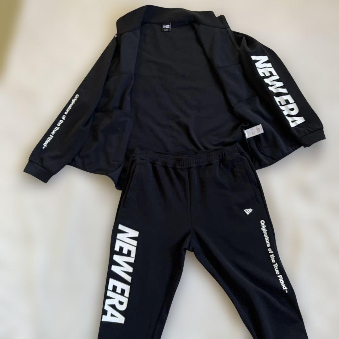 美品　ニューエラ セットアップ　ジャージ上下　ウォームアップシャツ　XL 黒