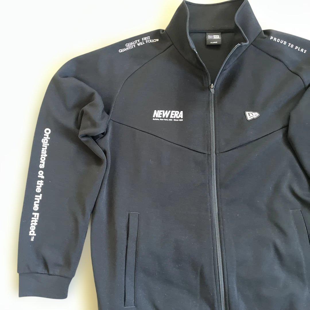 美品　ニューエラ セットアップ　ジャージ上下　ウォームアップシャツ　XL 黒