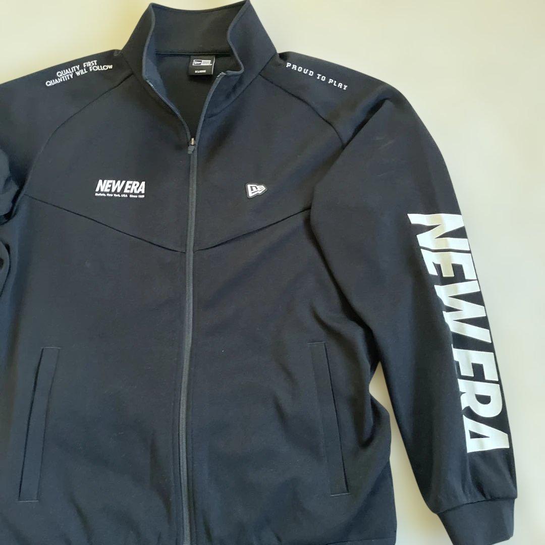 美品　ニューエラ セットアップ　ジャージ上下　ウォームアップシャツ　XL 黒