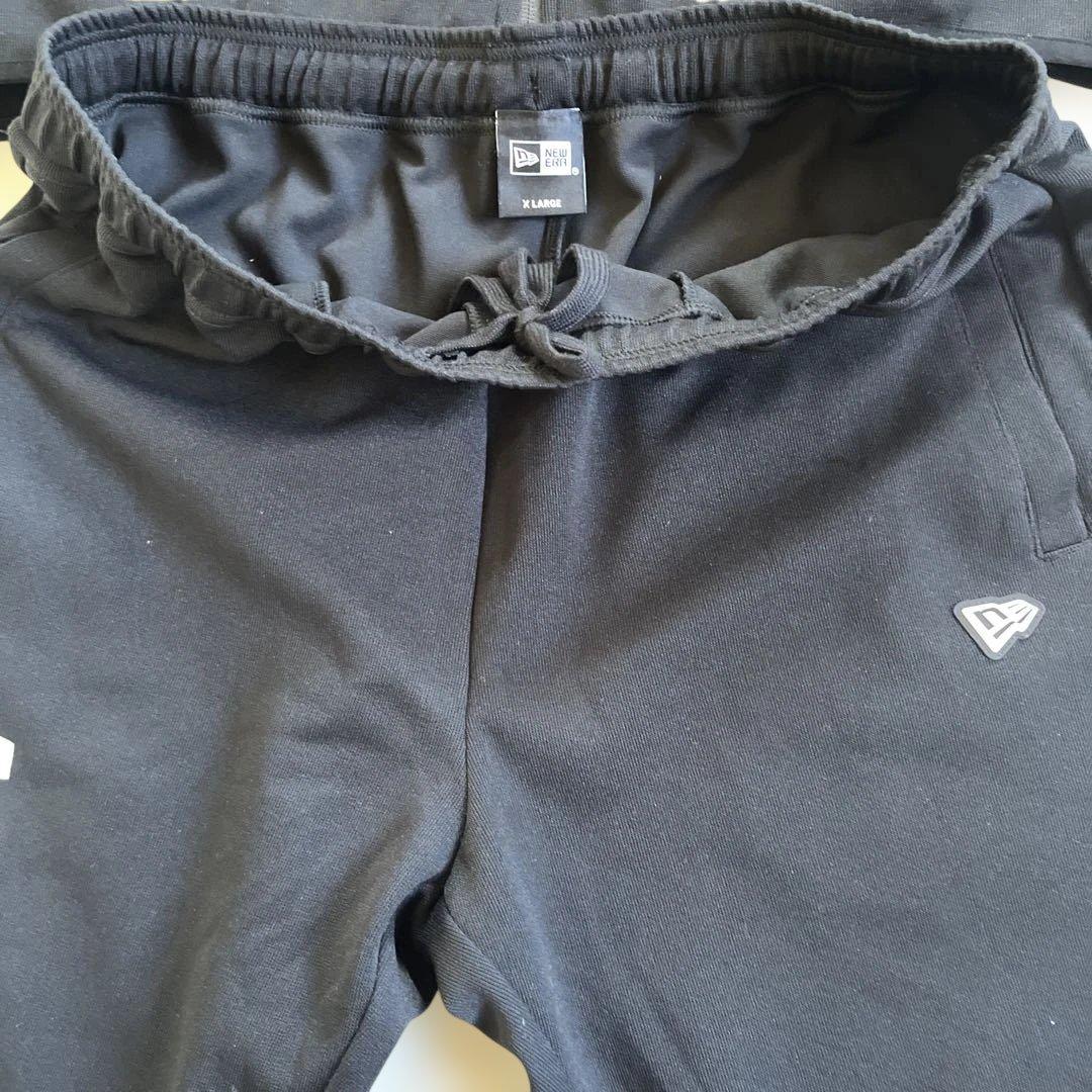 美品　ニューエラ セットアップ　ジャージ上下　ウォームアップシャツ　XL 黒