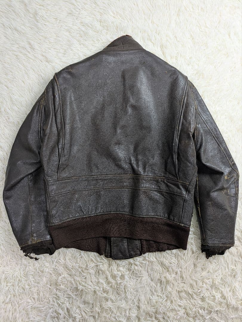 実物 60s サイズ42 G-1 USN レザージャケット