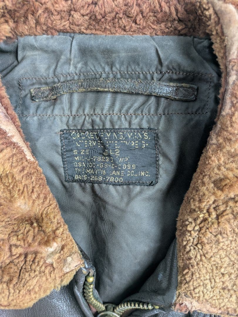 実物 60s サイズ42 G-1 USN レザージャケット