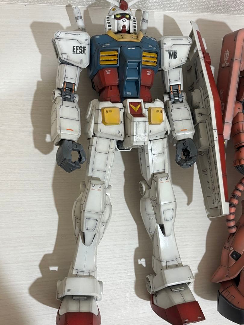 ①ジャンクプラモデル ガンプラ・メガサイズ RX-78ガンダム シャア専用ザク