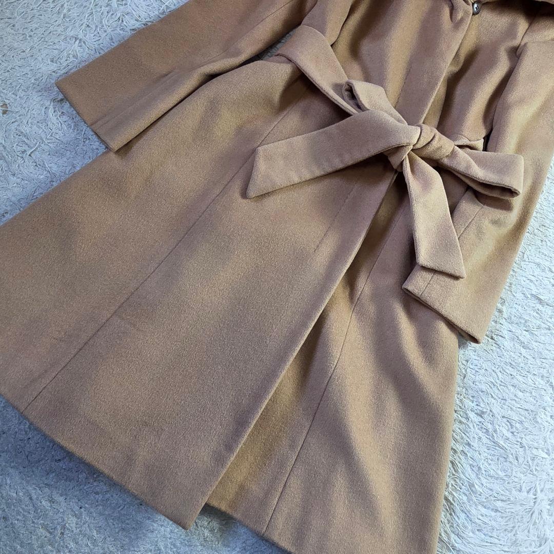 極美品 イネド カシミヤ100% ロングコート キャメル ブラウン サイズM